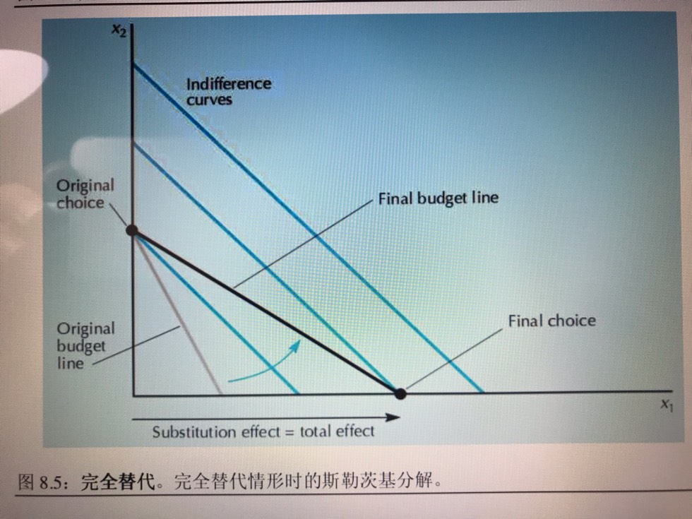 斯勒茨基分解和希克斯分解下的完全替代品不